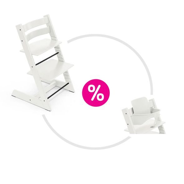 STOKKE® TRIPP TRAPP® + BABY SET ZDARMA - JÍDELNÍ ŽIDLIČKY DŘEVĚNÉ - KRMENÍ
