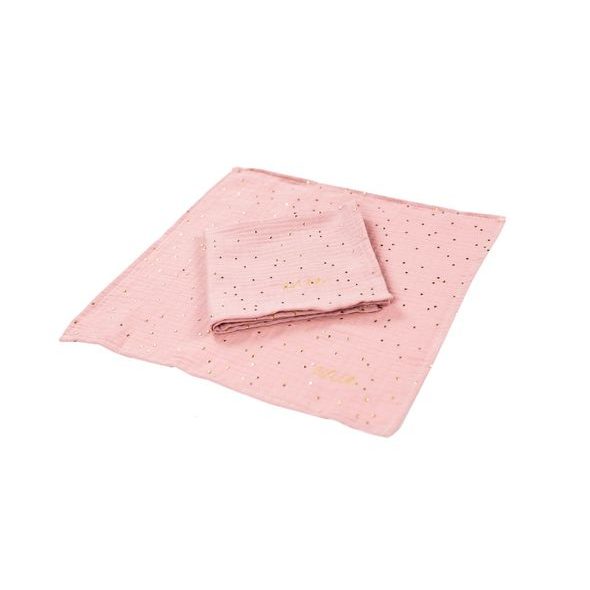 ENIE BABY MUŠELÍNOVÉ PLENKY 30X30CM 2KS - LÁTKOVÉ UBROUSKY - PŘEBALOVÁNÍ