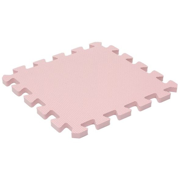 RIALTO BABY HRACÍ PODLOŽKA PUZZLE S OKRAJEM GREY BEIGE PINK 92X92 CM - HRACÍ PODLOŽKY NA ZEM - SPINKÁNÍ