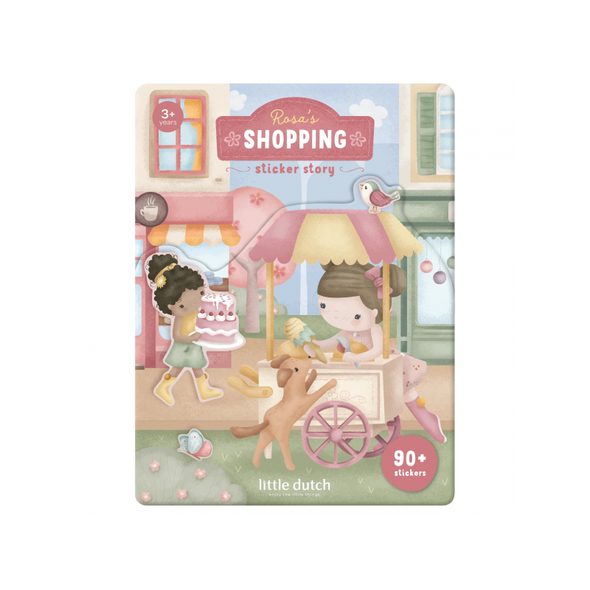 LITTLE DUTCH KNÍŽKA SE SAMOLEPKAMI NAKUPOVÁNÍ ROSA - LITTLE DUTCH - PRO DĚTI
