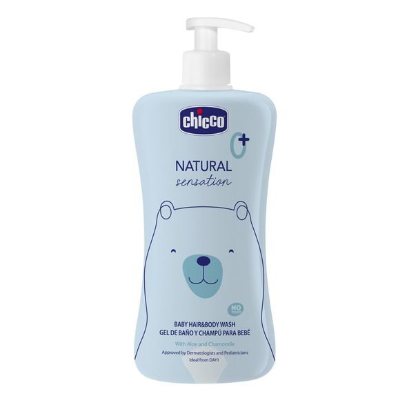 CHICCO ŠAMPON NA VLASY A TĚLO NATURAL SENSATION S ALOE A HEŘMÁNKEM 0M+ - ŠAMPÓNY, KOZMETIKA - KOUPÁNÍ A ZDRAVÍ