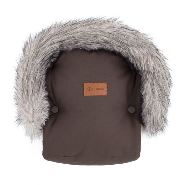 PETITE&MARS RUKÁVNÍK / RUKAVICE FURRY ELEGANT CARAMEL - RUKÁVNÍKY NA KOČÁREK - KOČÁRKY A PŘÍSLUŠENSTVÍ