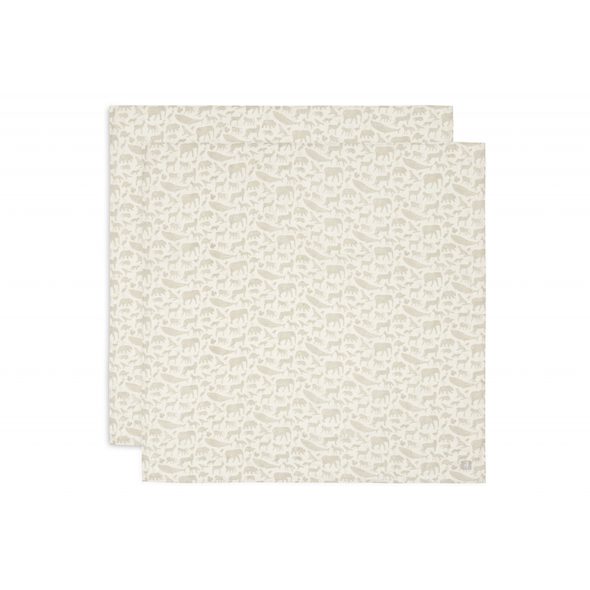 JOLLEIN PLENY ZAVINOVACÍ 2KS 115X115CM ANIMALS NOUGAT - ZAVINOVAČKY - SPINKÁNÍ