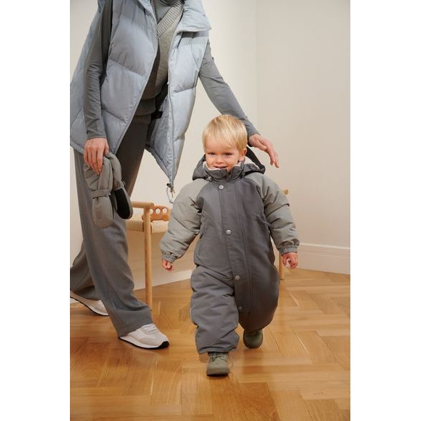 LEOKID ZIMNÍ KOMBINÉZA COLOR BLOCK FJORD GRAY VEL. 18 - 24 MĚSÍCŮ (VEL. 86) - ZIMNÍ KOMBINÉZY - PRO DĚTI