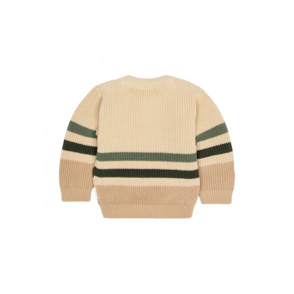 LITTLE DUTCH SVETŘÍK PLETENÝ WARM TAUPE VEL. 80 - KABÁTKY, MIKINKY - PRO DĚTI