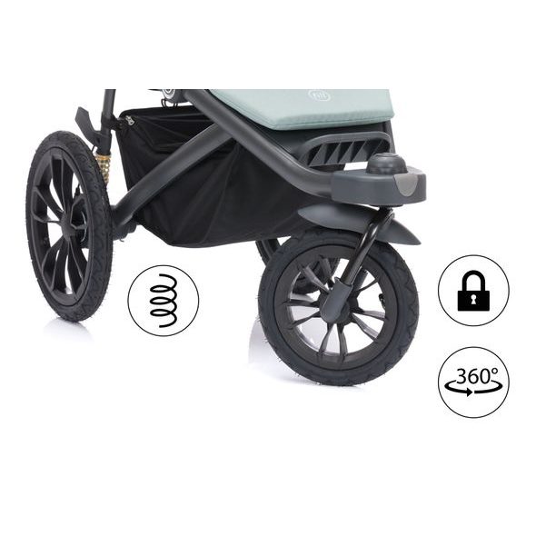 FILLIKID JOGGER RUN SAGE MELANGE - SPORTOVNÍ KOČÁRKY - KOČÁRKY A PŘÍSLUŠENSTVÍ