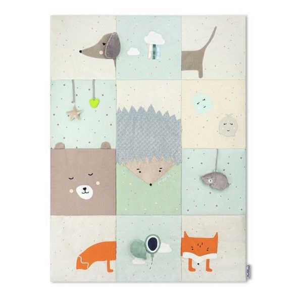 MOMI HRACÍ DEKA MOMI VOLPI PATCHWORK - HRACÍ PODLOŽKY NA ZEM - SPINKÁNÍ