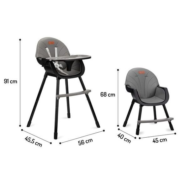 MOMI JÍDELNÍ ŽIDLIČKA JUA ČERNÁ - JÍDELNÍ ŽIDLIČKY PLASTOVÉ - KRMENÍ