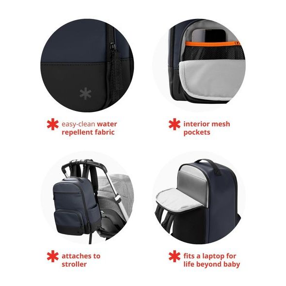 SKIP HOP TAŠKA PŘEBALOVACÍ/BATOH FLEX NAVY - PŘEBALOVACÍ BATOHY - KOČÁRKY A PŘÍSLUŠENSTVÍ