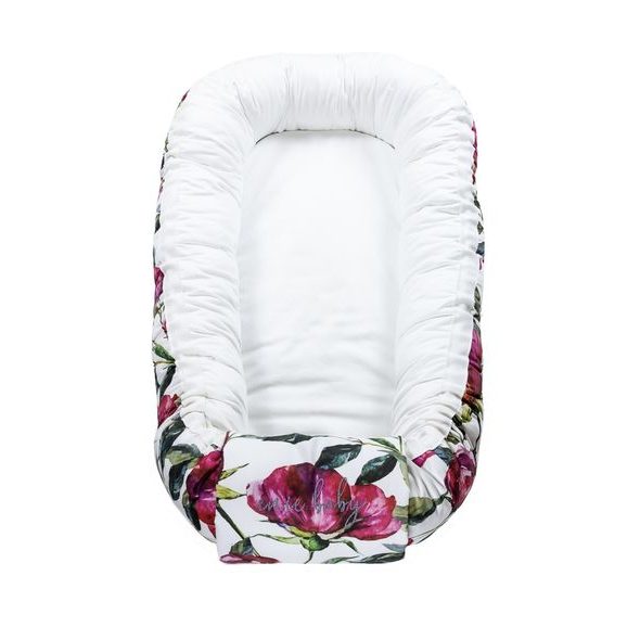ENIE BABY HNÍZDEČKO DO POSTÝLKY SATINE FLOWERS - HNÍZDEČKA - SPINKÁNÍ