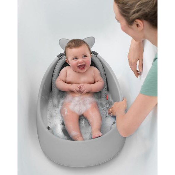 SKIP HOP VANIČKA S ERGONOMICKOU PODLOŽKOU MOBY 3 FÁZOVÁ ŠEDÁ - VANIČKY PLASTOVÉ - KOUPÁNÍ A ZDRAVÍ