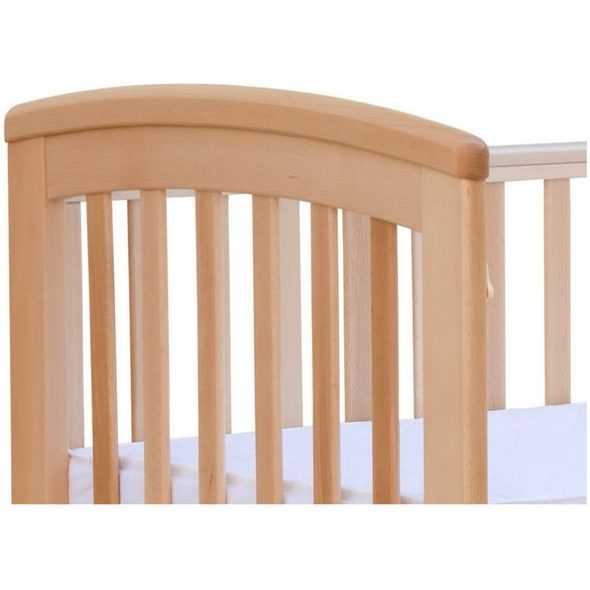 SCARLETT DĚTSKÁ POSTÝLKA S ODNÍMATELNÝM BOKEM LAURA (BUK) PŘÍRODNÍ 120X60CM - DŘEVĚNÉ POSTÝLKY - SPINKÁNÍ