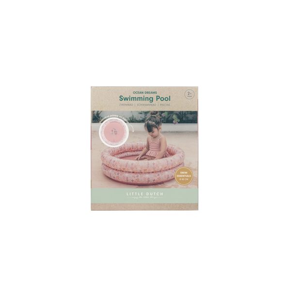 LITTLE DUTCH NAFUKOVACÍ BAZÉNEK 80 CM OCEAN DREAMS PINK - PÍSKOVIŠTĚ A BAZÉNKY - PRO DĚTI