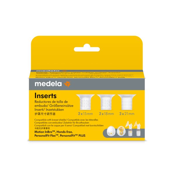 MEDELA VLOŽKY DO PRSNÍCH NÁSTAVCŮ SILIKONOVÉ (2X21MM, 2X18MM, 2X15MM) - PRSNÍ VLOŽKY - PRO MAMINKY