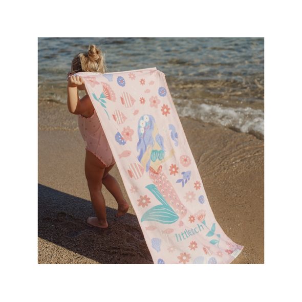 LITTLE DUTCH PLÁŽOVÁ OSUŠKA 120X60 CM DREAMY MERMAID MULTICOLOUR - OSUŠKY A DĚTSKÉ ŽUPANY - KOUPÁNÍ A ZDRAVÍ