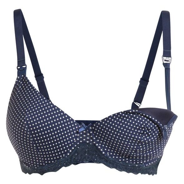 NOPPIES NURSING BRA PADDED SPACER DOT NAVY - TĚHOTENSKÉ SPODNÍ PRÁDLO - PRO MAMINKY