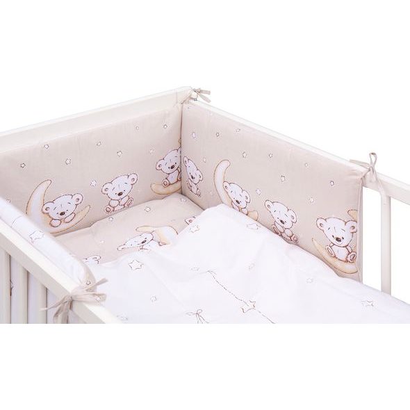 SCARLETT DĚTSKÁ POSTÝLKA S KOMPLETNÍ VÝBAVOU SCARLETT 120 X 60 CM - TORO - BÉŽOVÁ - DŘEVĚNÉ POSTÝLKY - SPINKÁNÍ