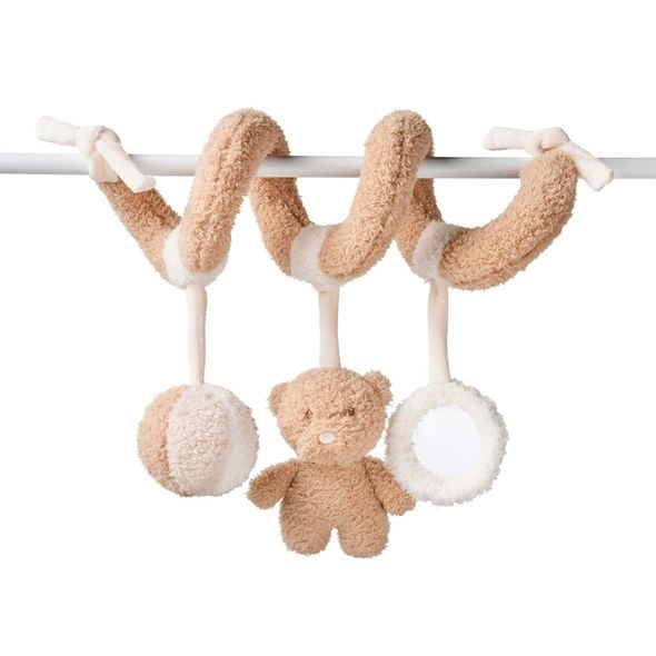 NATTOU HRAČKA SPIRÁLA TEDDY MEDVÍDEK 20 CM, 0M+ - SPIRÁLY NA POSTÝLKU / AUTOSEDAČKU - PRO DĚTI