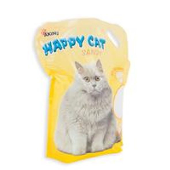 AKINU HAPPY CAT 7,2 L SANDY JEMNÝ - SILIKÁTOVÉ STELIVO PRO KOČKY - CHOVATELSKÉ POTŘEBY MALVÍKZOO