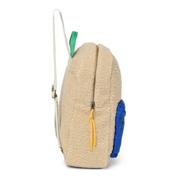 STUDIO NOOS TEDDY MIDI BACKPACK BATŮŽEK S PŘEDNÍ KAPSOU ECRU COBALT - BATOHY A TAŠKY - PRO DĚTI