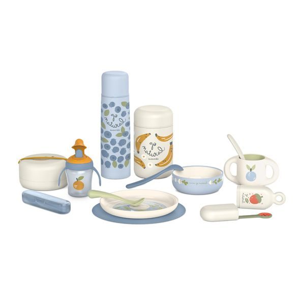 SUAVINEX JÍDELNÍ SET GO NATURAL +6 M - MODRÁ ŠVESTKA - VÝHODNÉ SADY - KRMENÍ