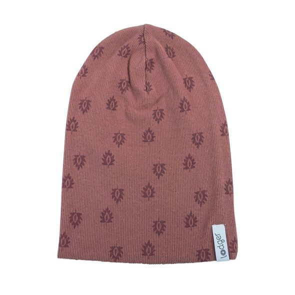 LODGER BEANIE PRINT RIB ROSEWOOD 1 - 2 ROKY - ČEPIČKY A KLOBOUČKY - PRO DĚTI