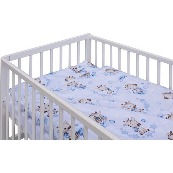 SCARLETT DĚTSKÁ POSTÝLKA S KOMPLETNÍ VÝBAVOU SCARLETT FIKI 120 X 60 CM - MODRÁ - DŘEVĚNÉ POSTÝLKY - SPINKÁNÍ