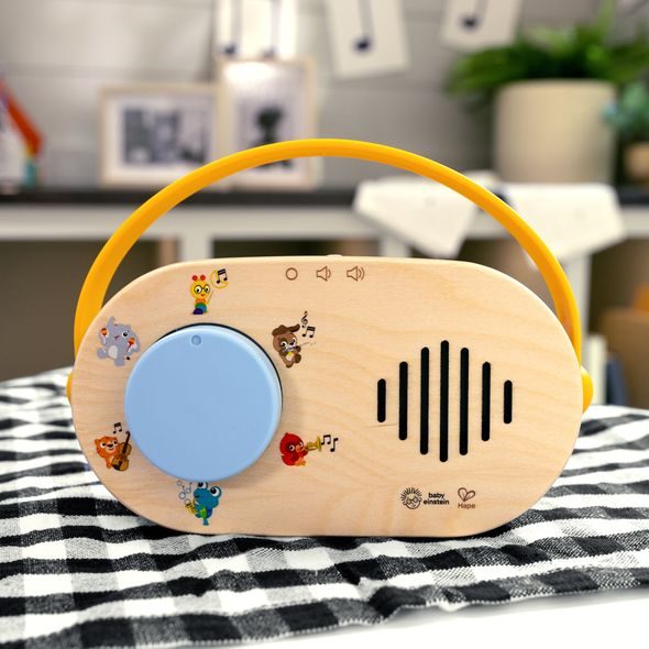 BABY EINSTEIN HRAČKA HUDEBNÍ RÁDIO DISCOVERY RADIO™ HAPE 6M+ - MOTORICKÉ A HUDEBNÍ - PRO DĚTI