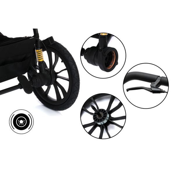 FILLIKID JOGGER RUN BLACK MELANGE - SPORTOVNÍ KOČÁRKY - KOČÁRKY A PŘÍSLUŠENSTVÍ