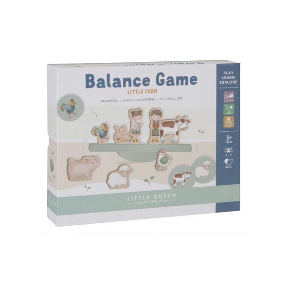 LITTLE DUTCH BALANČNÍ HRA DŘEVĚNÁ FARMA - AKTIVNÍ HRAČKY - PRO DĚTI