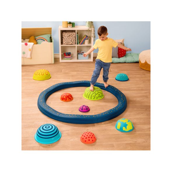 B-TOYS PŘEKÁŽKOVÁ DRÁHA SE STUPÍNKY BALANCE PLANET HOPPER - STAVEBNICE A PUZZLE - PRO DĚTI