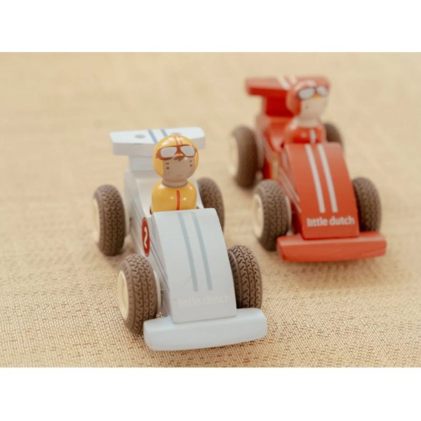 LITTLE DUTCH ZÁVODNÍ AUTÍČKA NA SETRVAČNÍK DŘEVĚNÁ - LITTLE DUTCH - PRO DĚTI