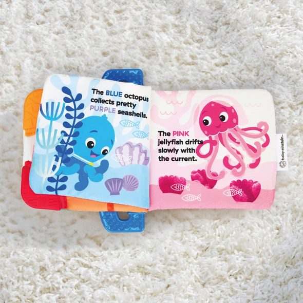 BABY EINSTEIN KNÍŽKA MĚKKÁ S KOUSÁTKY A TEXTURAMI SHADES OF THE SEA™, 0M+ - KNÍŽKY PRO NEJMENŠÍ - PRO DĚTI