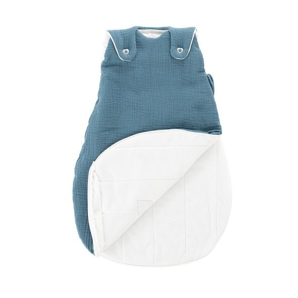 TRÄUMELAND VNĚJŠÍ SPACÍ PYTEL LIEBMICH MUSSELIN JEANSBLAU 62/68 - SPACÍ PYTLE - SPINKÁNÍ