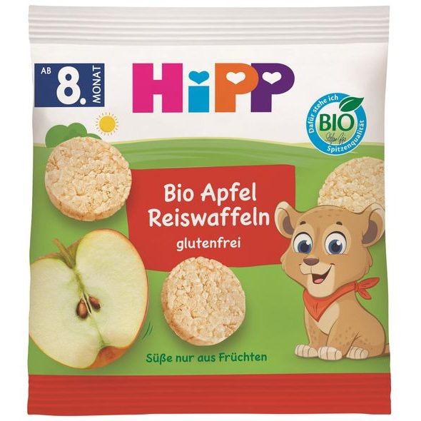 HIPP BIO JABLEČNÉ RÝŽOVÉ OPLATKY - EXPIRACE 26.10.2026 - TYČINKY/SUŠENKY - KRMENÍ