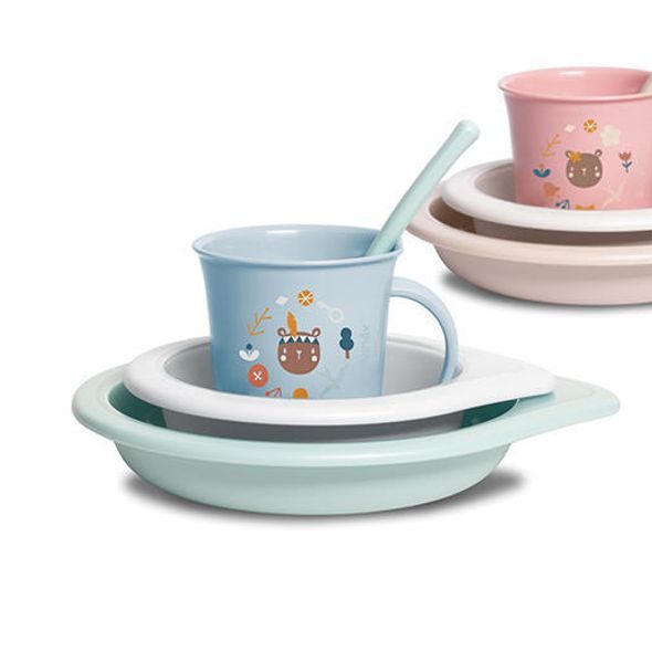 SUAVINEX JÍDELNÍ SADA FOREST - MODRÁ - VÝHODNÉ SADY - KRMENÍ