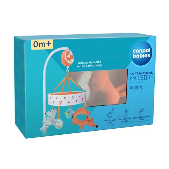 CANPOL BABIES PLYŠOVÝ KOLOTOČ S MELODIEMI FOX - KOLOTOČE NA POSTÝLKU - PRO DĚTI