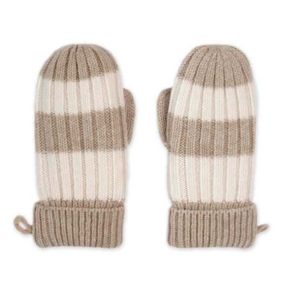 LODGER RUKAVICE STRIPE MERINO BEIGE VEL. 1 - 2 ROKY - RUKAVIČKY, ŠÁTKY, NÁKRČNÍKY - PRO DĚTI