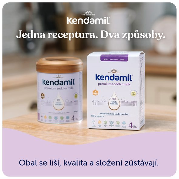 KENDAMIL PREMIUM 4 (600 G) - KOJENECKÁ MLÉKA - KRMENÍ