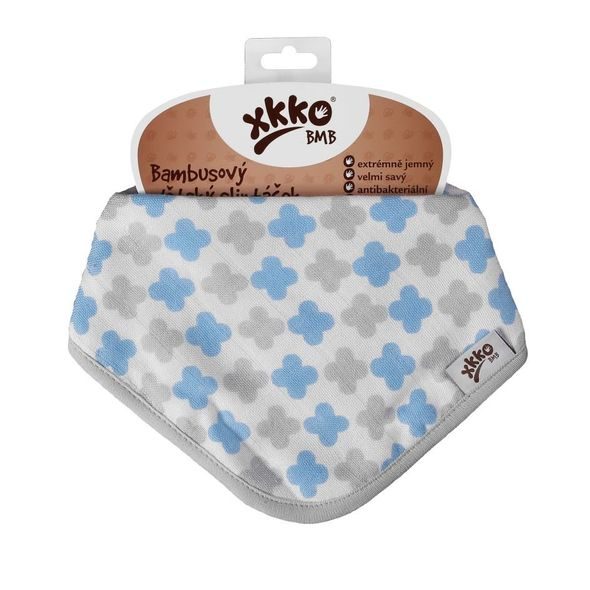 KIKKO XKKO BMB BAMBUSOVÝ SLINTÁČEK SCANDINAVIAN BABY BLUE CROSS - BRYNDÁKY - KRMENÍ