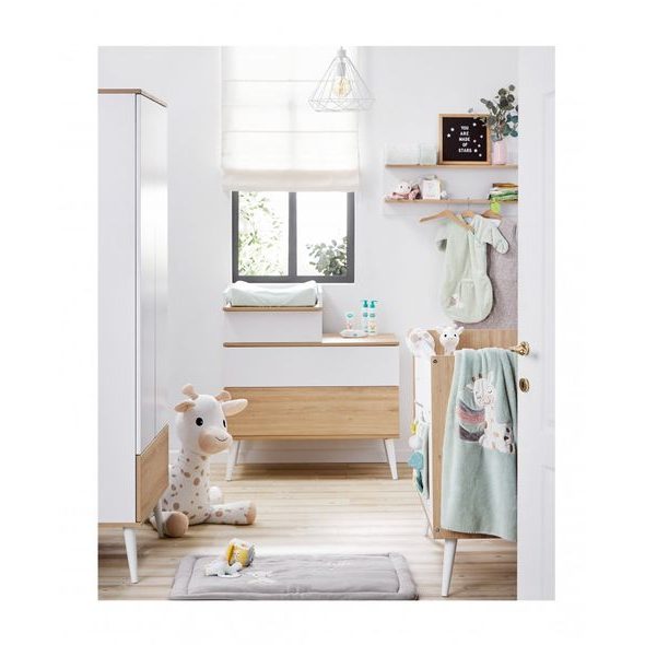 DĚTSKÝ POKOJ FAKTUM CARDIFF - 3 DÍLNÁ AKČNÍ SADA S PŘESTAVITELNOU POSTÝLKOU - DŘEVĚNÉ POSTÝLKY - SPINKÁNÍ