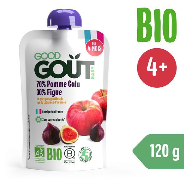 GOOD GOUT BIO JABLKO A FÍKY 120 G - KAPSIČKY - KRMENÍ