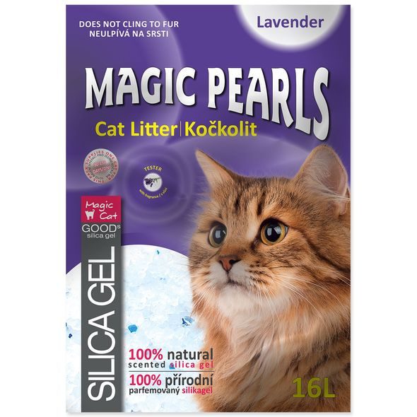 KOČKOLIT MAGIC PEARLS LAVENDER 16L - SILIKÁTOVÉ STELIVO PRO KOČKY - CHOVATELSKÉ POTŘEBY MALVÍKZOO