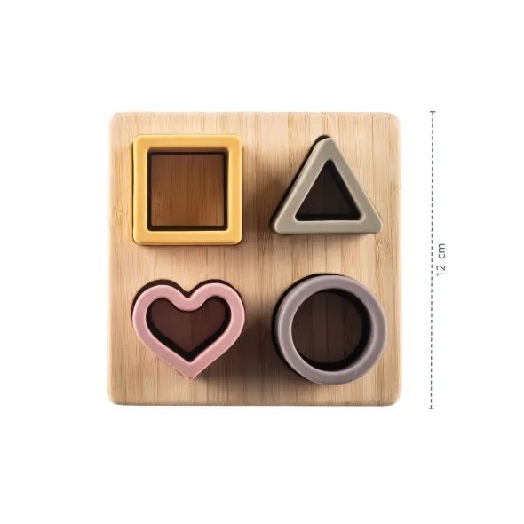 ZOPA SILIKONOVÁ BAMBUSOVÁ SKLÁDAČKA - VKLÁDÁNÍ TVARŮ - PRO DĚTI