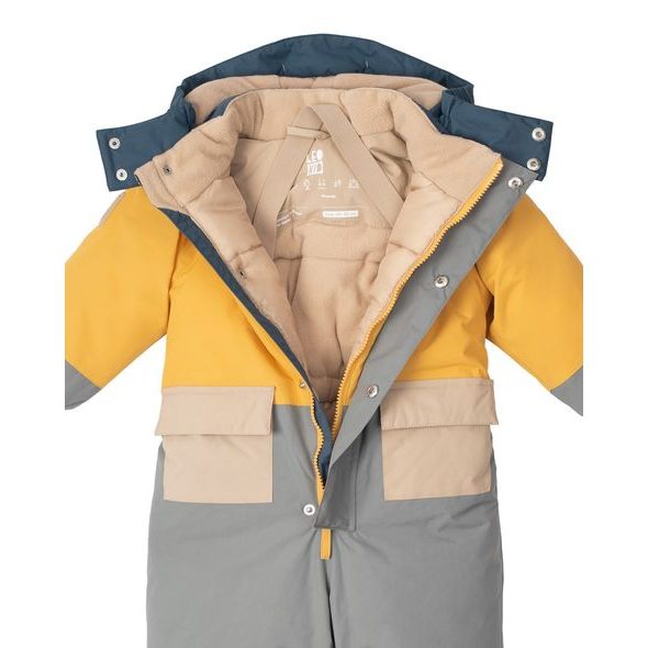 LEOKID ZIMNÍ KOMBINÉZA COLOR BLOCK YELLOW MELLOW - ZIMNÍ KOMBINÉZY - PRO DĚTI
