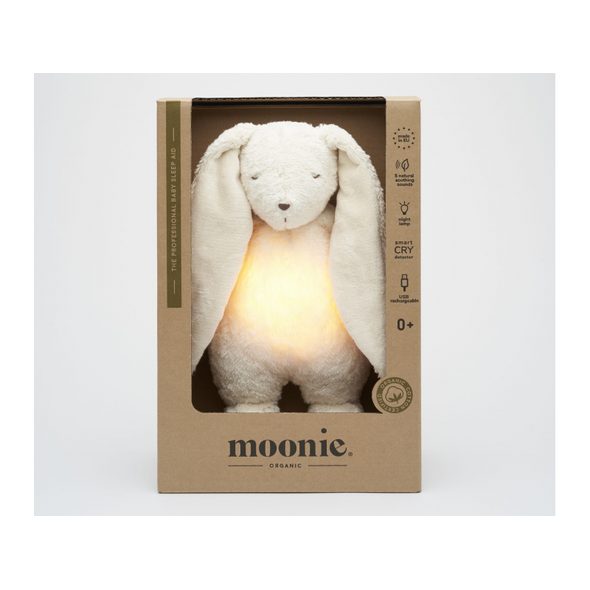 MOONIE USÍNÁČEK ZAJÍČEK 2.0 ORGANIC POLAR - USÍNÁČCI ŠUMÍCÍ / S TLUKOTEM - PRO DĚTI