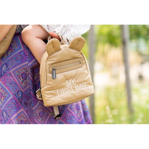 CHILDHOME DĚTSKÝ BATOH MY FIRST BAG PUFFERED BEIGE - BATOHY A TAŠKY - PRO DĚTI