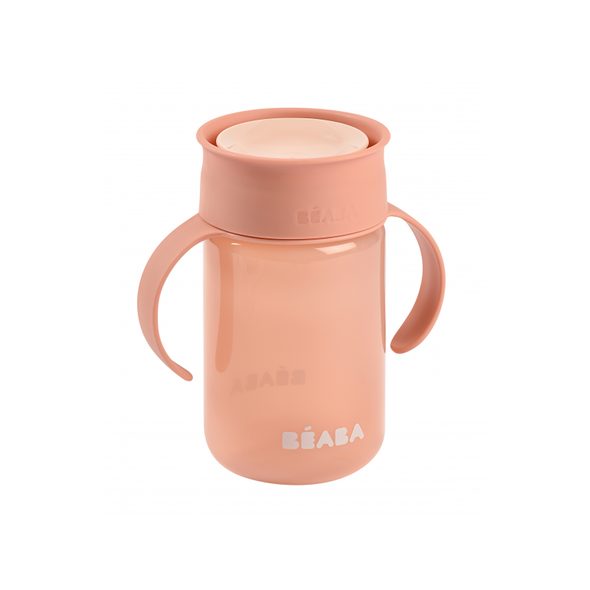 BEABA HRNEK TRÉNOVACÍ 360° PINK 340 ML 12M+ - DĚTSKÉ HRNEČKY - KRMENÍ