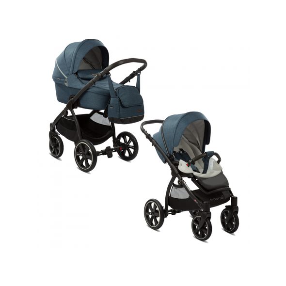 NOORDI KOČÁREK FJORDI III 2V1 JEANS BLUE - TROJKOMBINACE - KOČÁRKY A PŘÍSLUŠENSTVÍ