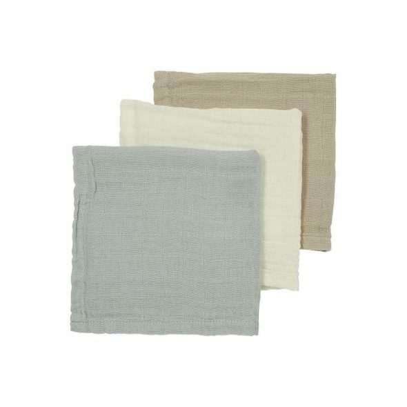 MEYCO MUŠELÍNOVÁ PLENA-ŽÍNKA 3-BALENÍ - OFFWHITE/LIGHT GREY/SAND - ŽÍNKY A HOUBIČKY - KOUPÁNÍ A ZDRAVÍ